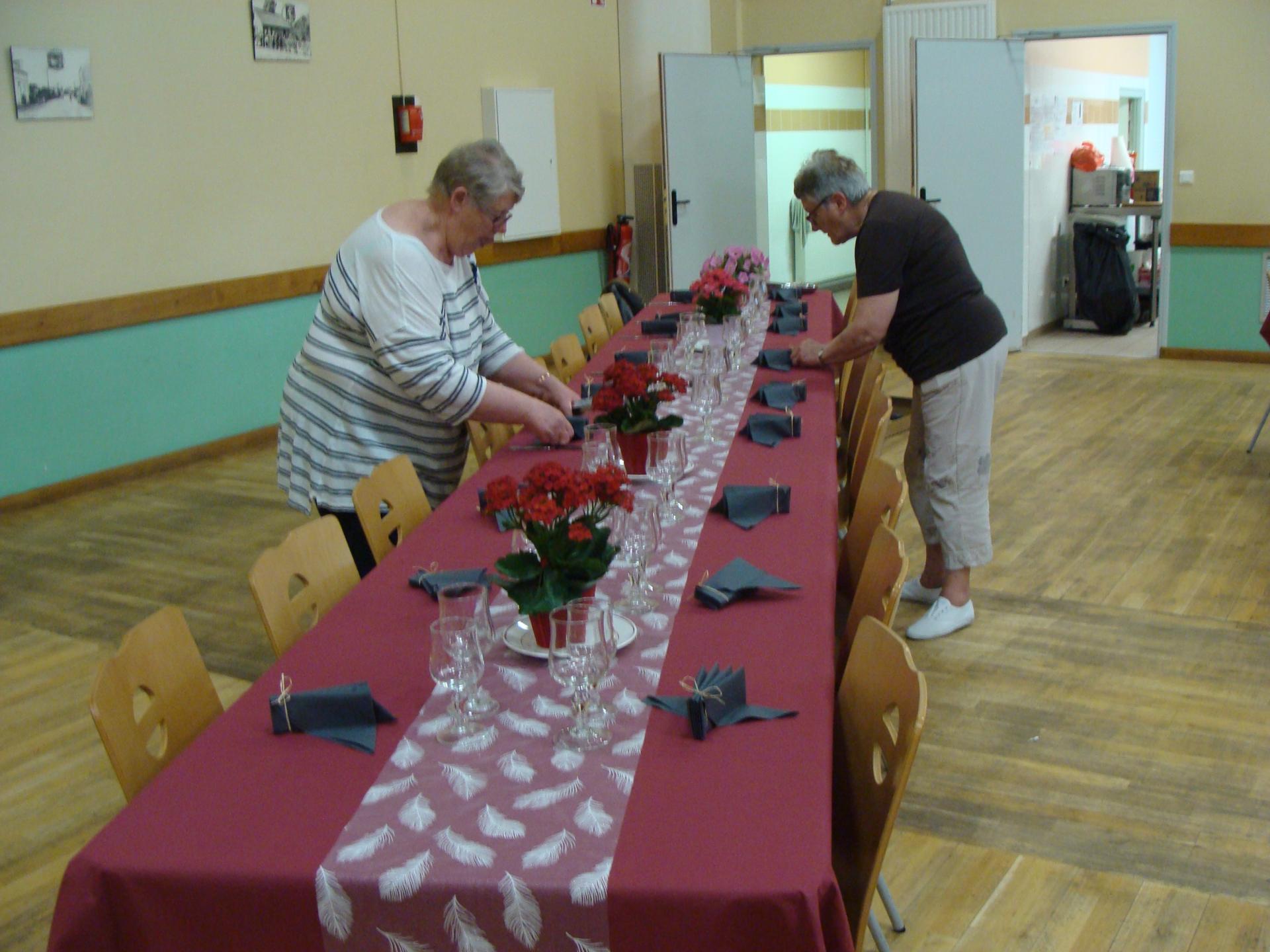 préparation de la soirée de gala